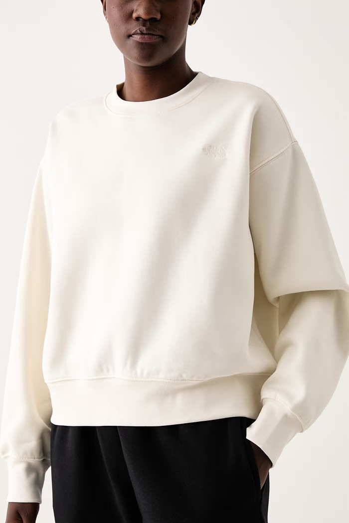 Bluza oversize damska z bawełną Essential The North Face NF0A8HBY3IE1 beżowy