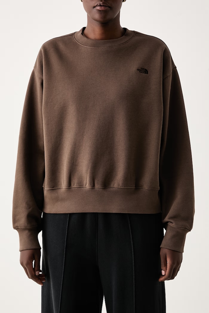 Bluza oversize damska z bawełną Essential The North Face NF0A8HBY1OI1 brązowy