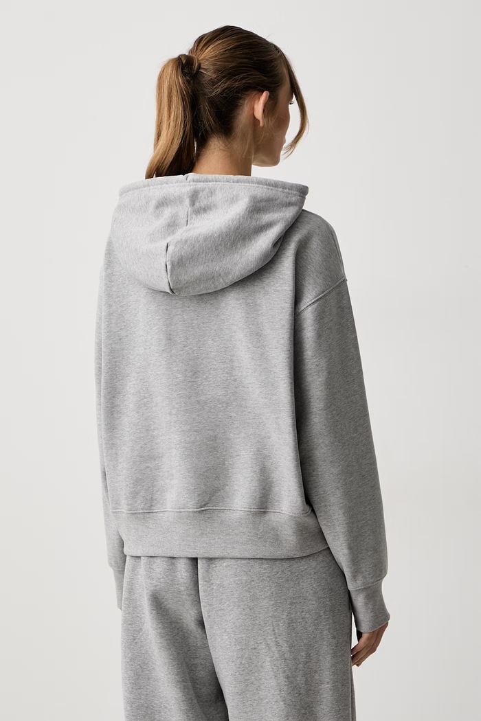 Oblečenie The North Face mikina s kapucňou dámska s bavlnou Essential NF0A8HBXCQO1 sivá