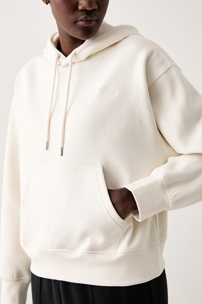 Bluza z kapturem damska z bawełną Essential The North Face NF0A8HBX3IE1 beżowy