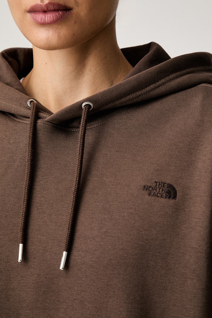 The North Face μπλούζα με κουκούλα γυναικεία με βαμβάκι Essential NF0A8HBX1OI1 καφέ