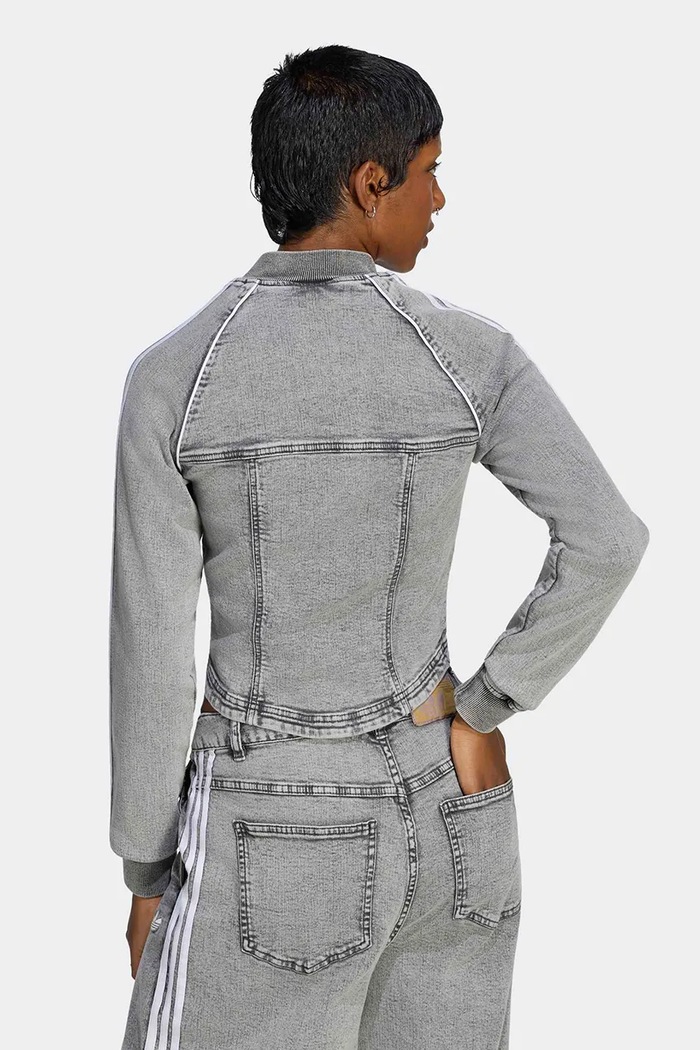 adidas Originals Bluza rozpinana damska jeansowa Superstar Denim Corset LF3779 szary AW26