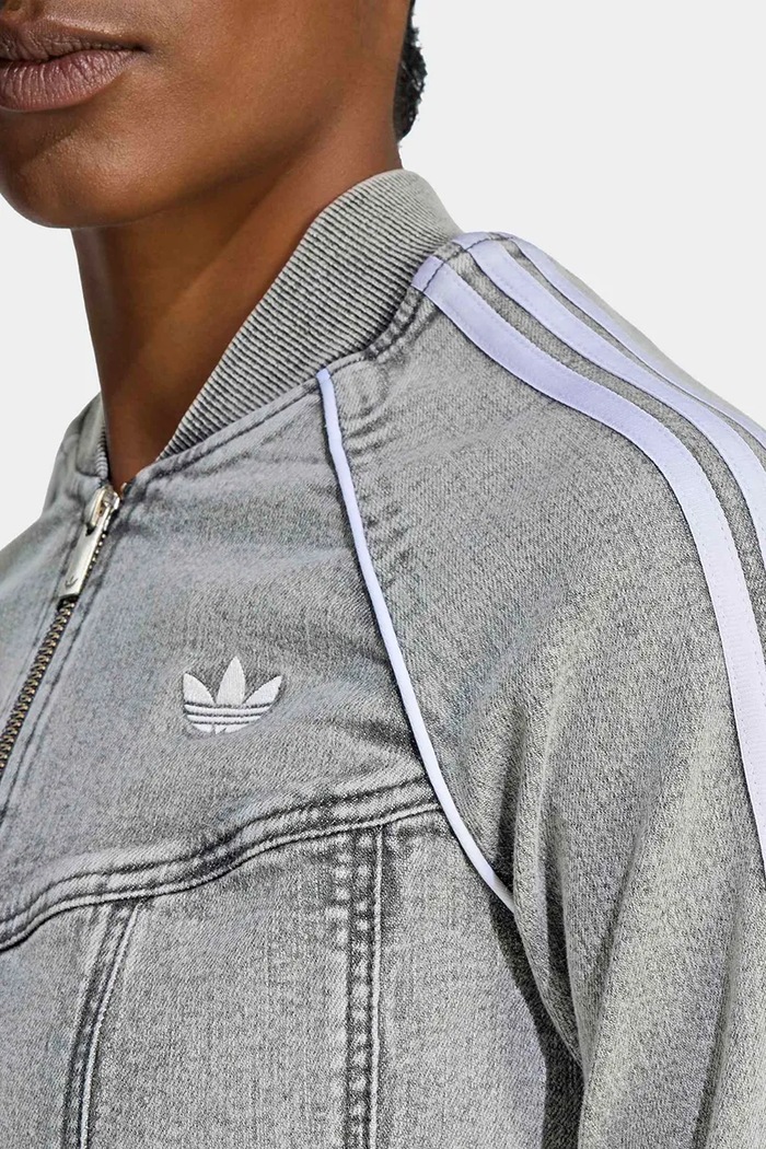 Bluza rozpinana damska jeansowa Superstar Denim Corset adidas Originals LF3779 szary