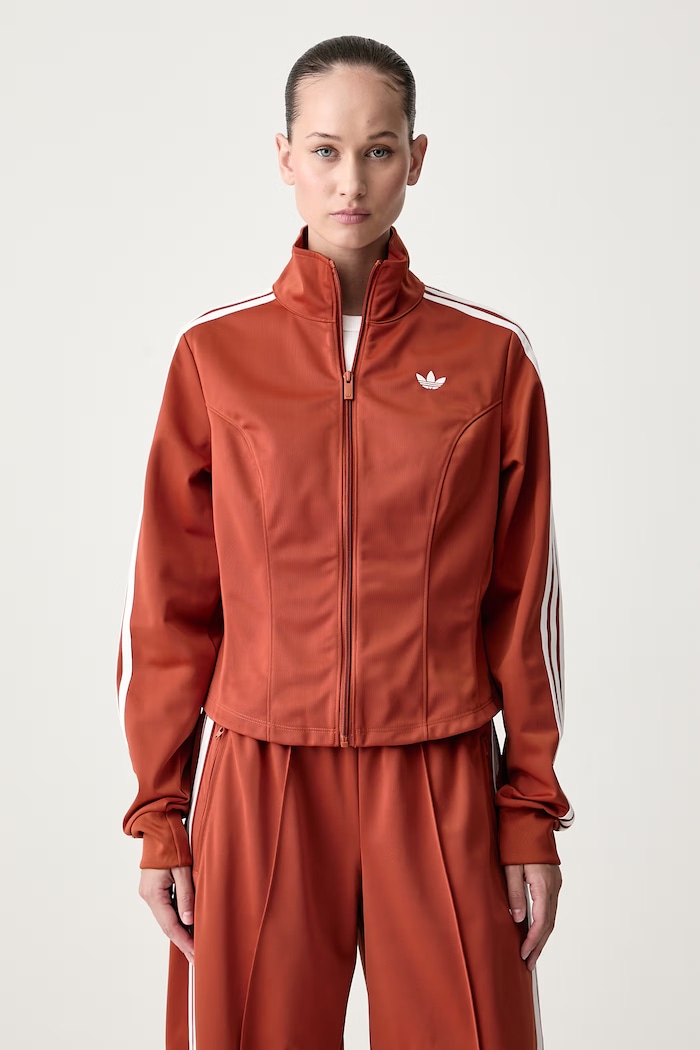 adidas Originals Dukserica na zakopčavanje za žene Firebird Corset narančasta LE8334