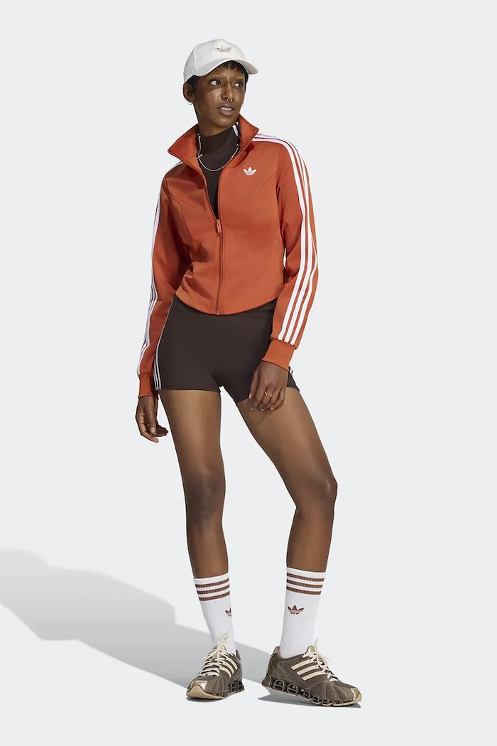 Odzież adidas Originals Bluza rozpinana damska Firebird Corset LE8334 pomarańczowy