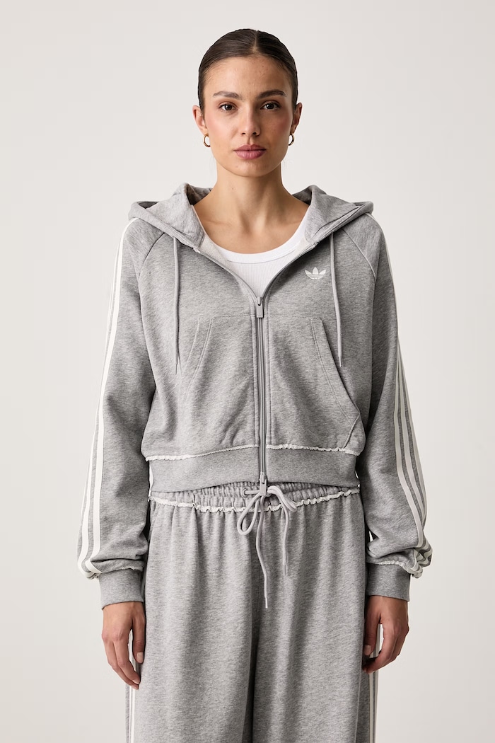 adidas Originals Jopica s kapuco ženska bombažna siva LE8319