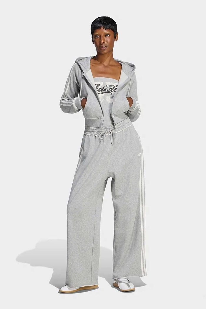 Odzież adidas Originals Bluza rozpinana z kapturem damska bawełniana LE8319 szary
