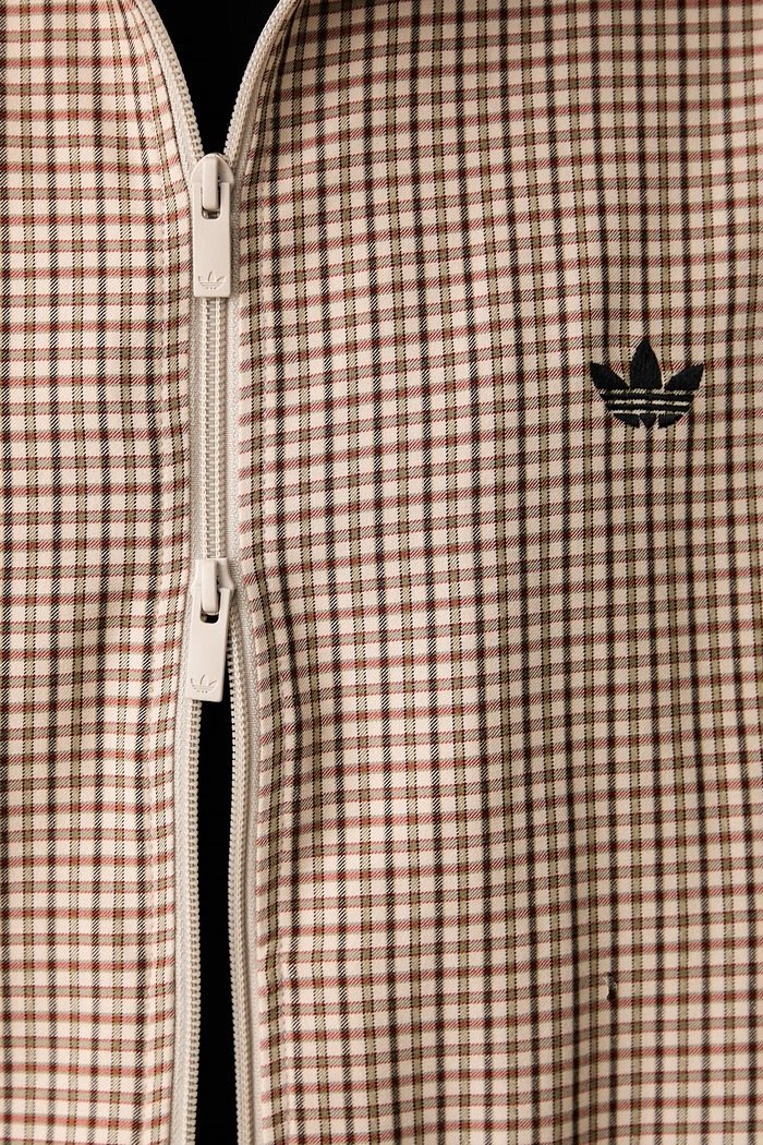 adidas Originals bluza rozpinana damska z wiskozą Checks LE8307 beżowy