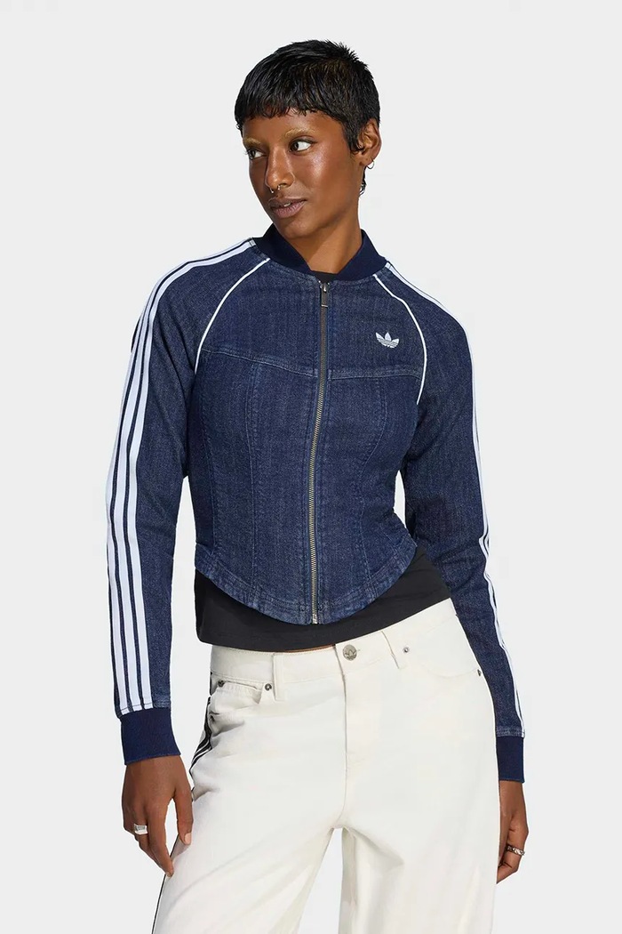 adidas Originals Bluza rozpinana damska jeansowa Superstar Denim granatowy LE8299