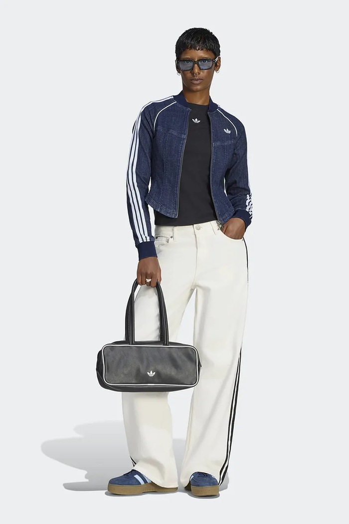 Odzież adidas Originals Bluza rozpinana damska jeansowa Superstar Denim LE8299 granatowy