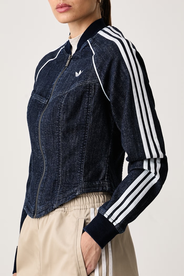 Jopica ženska denimasta Superstar Denim adidas Originals LE8299 mornarsko modra