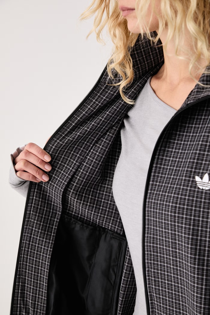 Dukserica na zakopčavanje za žene adidas Originals siva LD5339