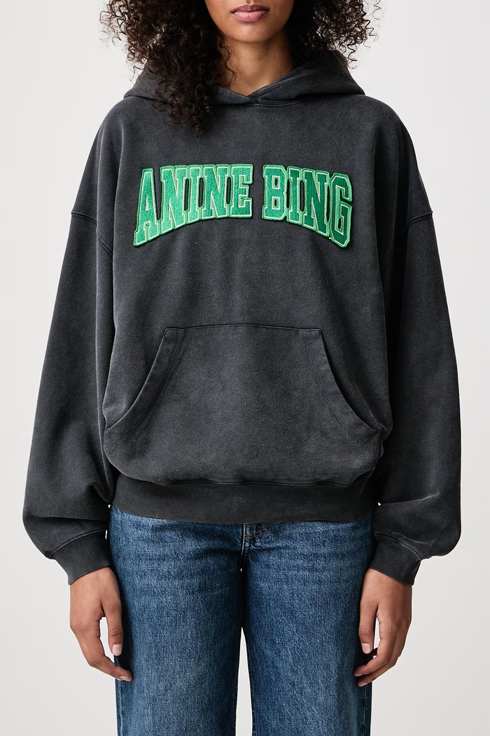 Harvey hoodie cotton Women's Anine Bing gray A.08.12525