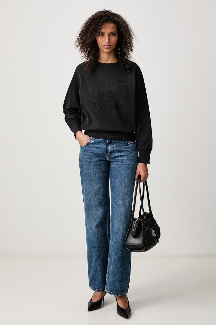 Anine Bing Harry bluza bawełniana damska A.08.12893 czarny AW26