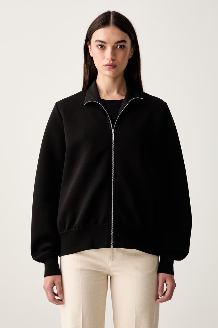 MM by Max Mara bluza rozpinana damska z bawełną MMLVOLUME czarny 2626926037600