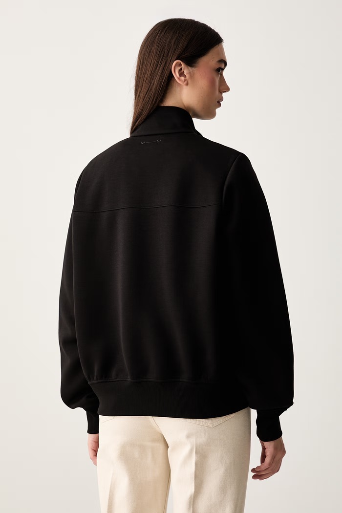 Odzież MM by Max Mara bluza rozpinana damska z bawełną MMLVOLUME 2626926037600 czarny
