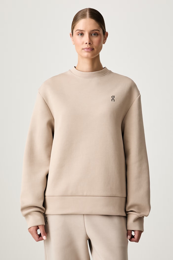 On bluza damska z bawełną Focus Tech brązowy 1WF30380603