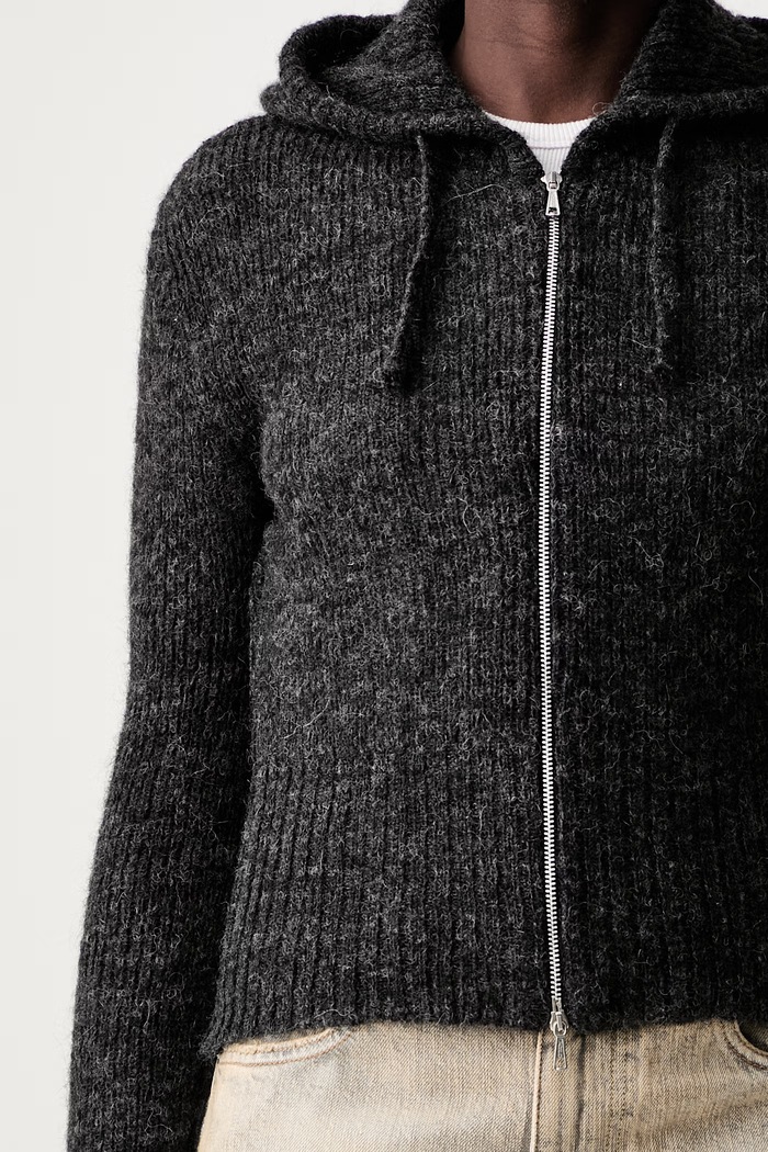 Our Legacy bluza rozpinana z kapturem z wełną damska W2263CCM