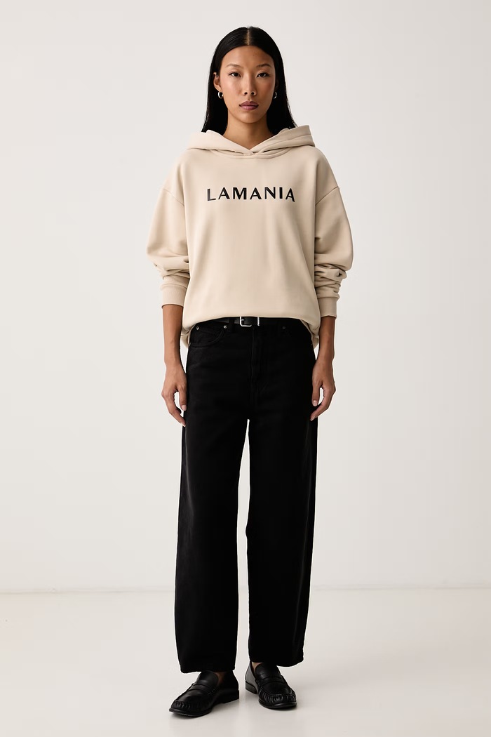 La Mania Bluza damska z bawełną EVERY EVERY beżowy AW26