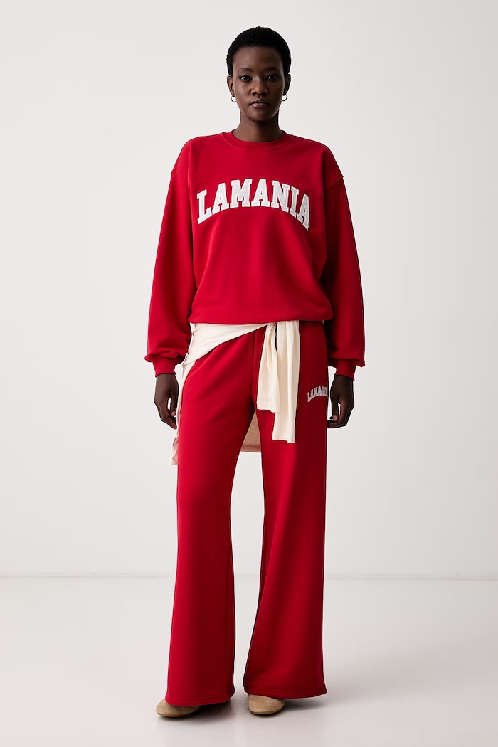 La Mania bluza damska z bawełną RUFFIE RUFFIE czerwony AW26