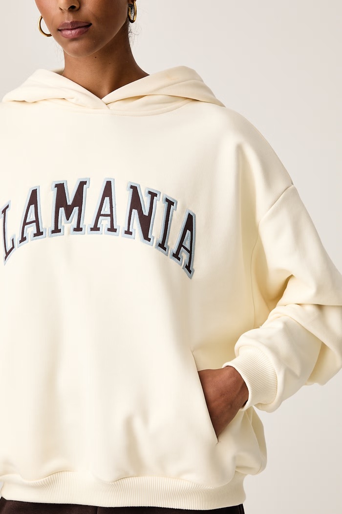 Bluza z kapturem damska z bawełną LOS La Mania LOS beżowy