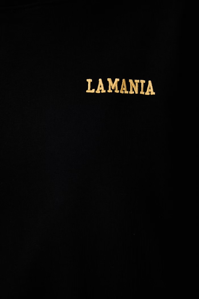 La Mania bluza z kapturem damska z bawełną HUGH HUGH czarny