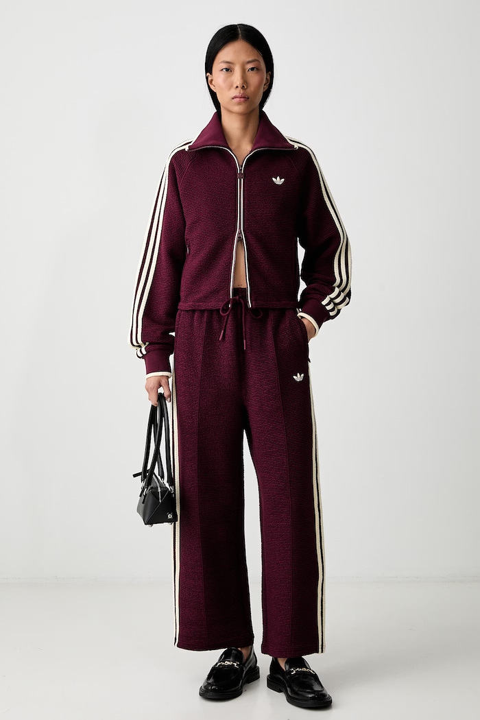 adidas Originals Firebird felpa con cerniera in cotone da donna KR9607 granata AW26