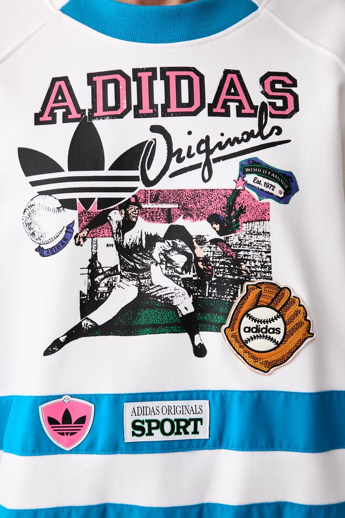 adidas Originals pulover ženski bombažen Archive Baseball KS9209 bela
