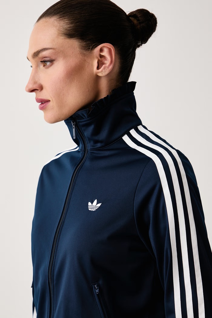 adidas Originals кофта на застібці жіноча Pleated Firebird темно-синій LG4309