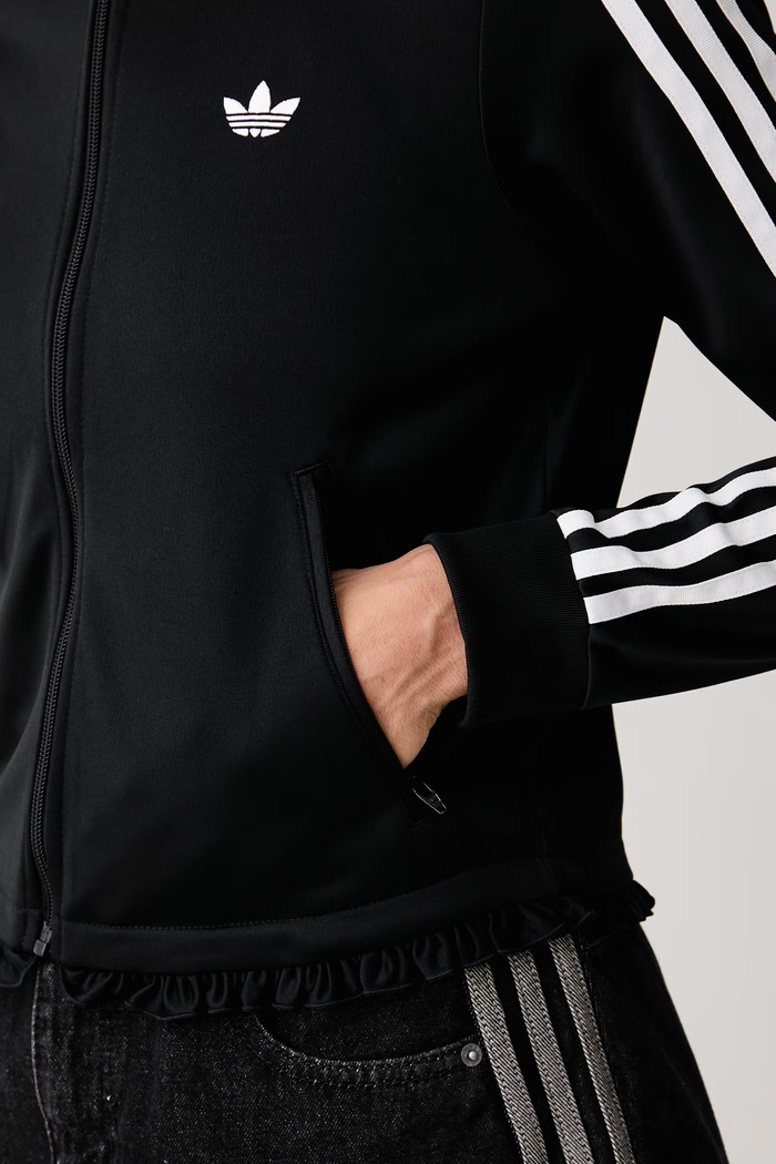 adidas Originals кофта на застібці жіноча Pleated Firebird LG4308 чорний