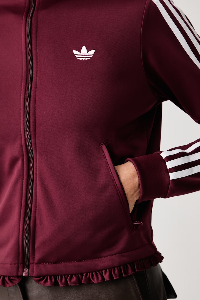 adidas Originals кофта на застібці жіноча Pleated Firebird LG4306 бордо