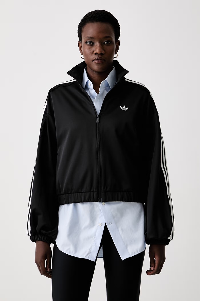 adidas Originals кофта на застёжке для женщин Lace Injection чёрный LG4279
