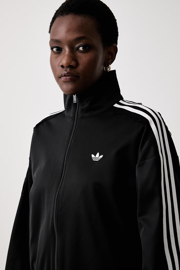 adidas Originals кофта на застёжке для женщин Lace Injection чёрный LG4279