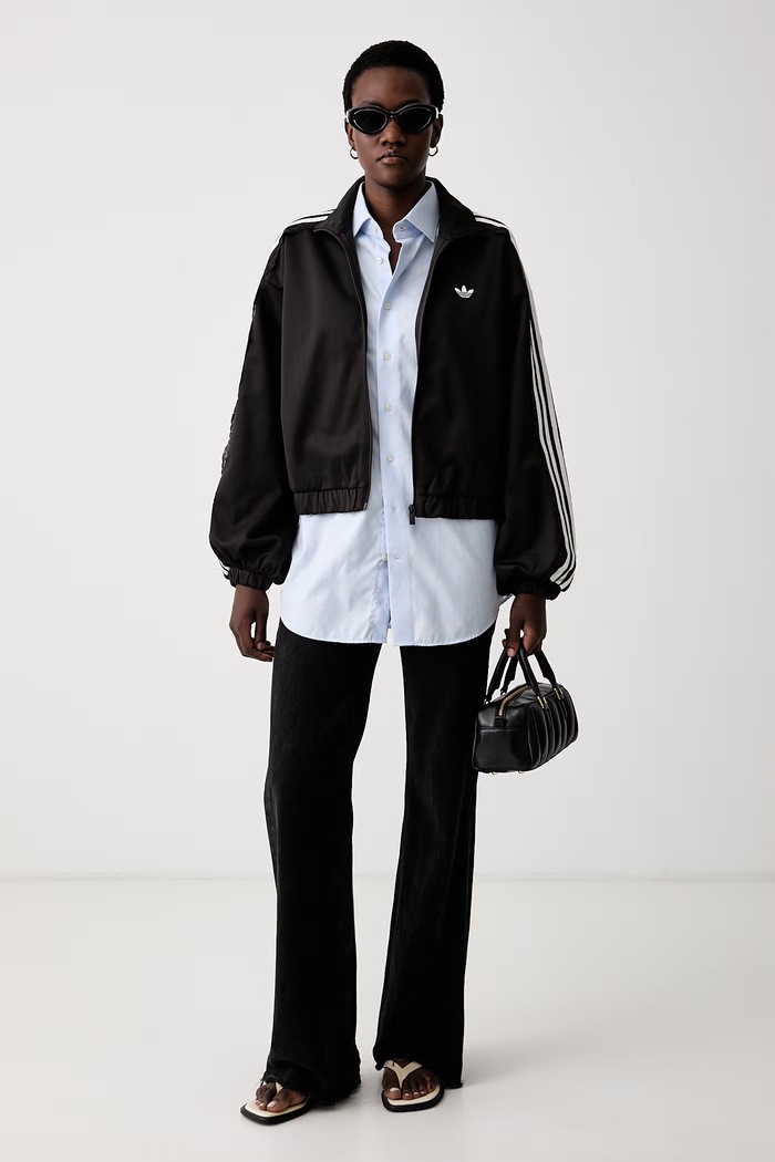 adidas Originals кофта на застёжке с хлопком Lace Injection LG4278 коричневый AW26