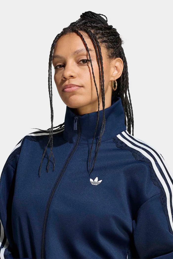 Bluza rozpinana damska Lace Injection adidas Originals LG4277 granatowy