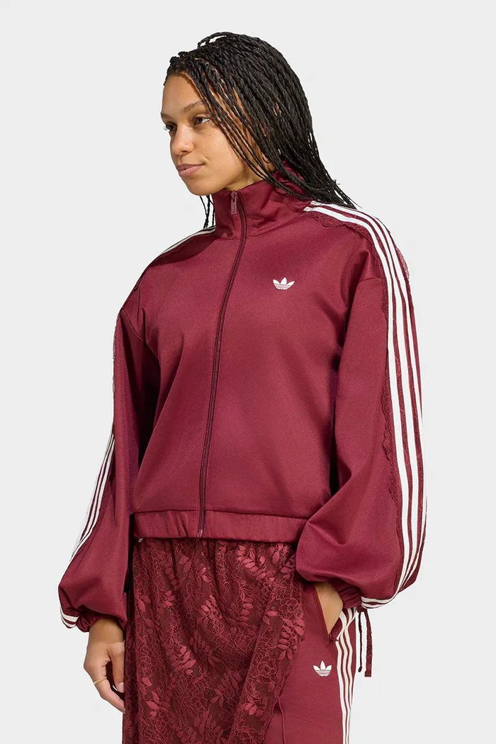 adidas Originals Bluza rozpinana damska Lace Injection bordowy LG4276