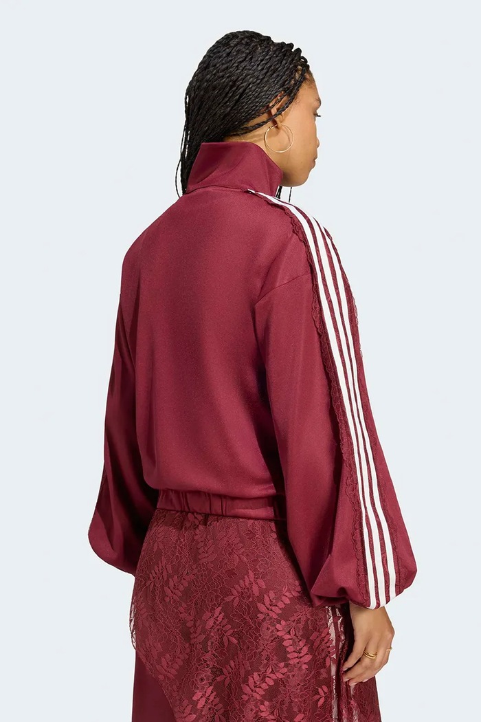 adidas Originals Bluza rozpinana damska Lace Injection LG4276 bordowy AW26