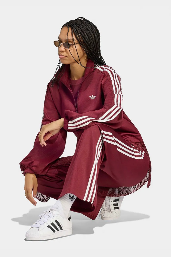 Odzież adidas Originals Bluza rozpinana damska Lace Injection LG4276 bordowy