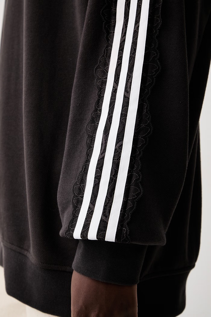 adidas Originals bluza damska bawełniana Lace Injection LG4253 brązowy