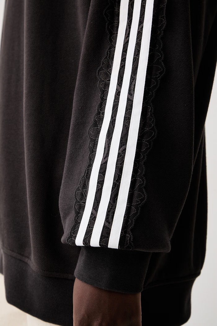 adidas Originals bluza damska bawełniana Lace Injection LG4253 brązowy