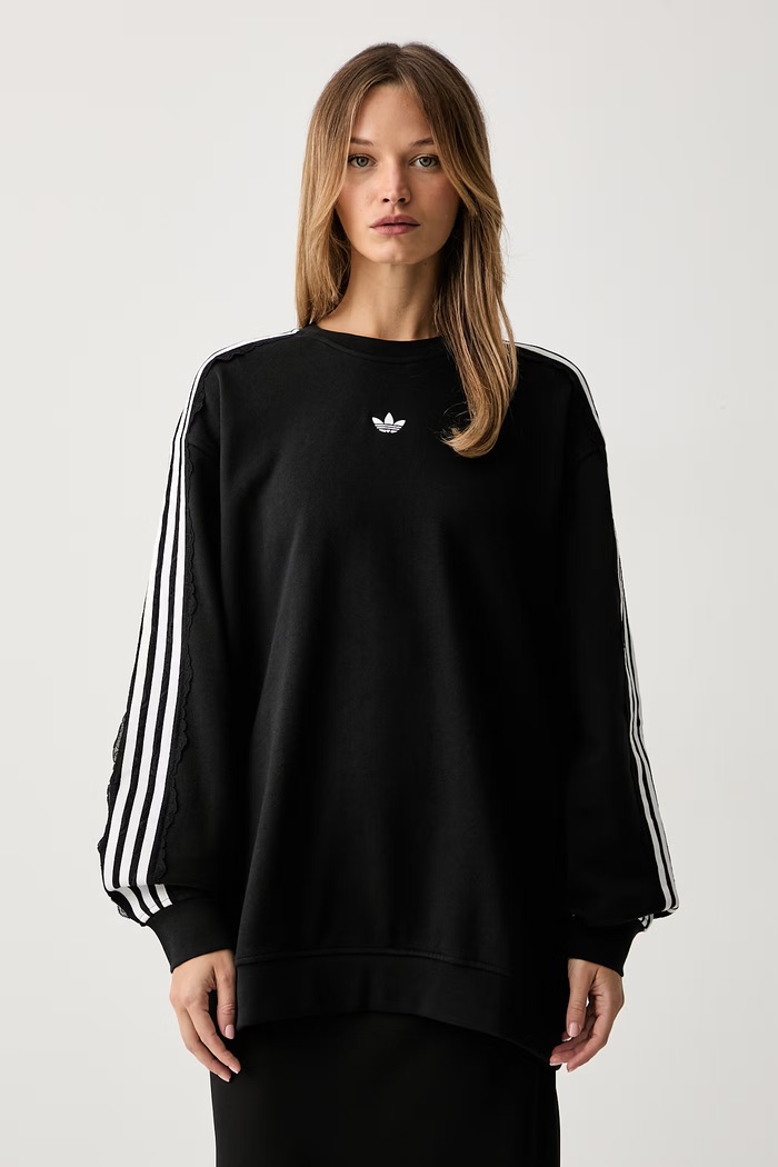 adidas Originals кофта жіноча бавовняна Lace Injection чорний LG4251