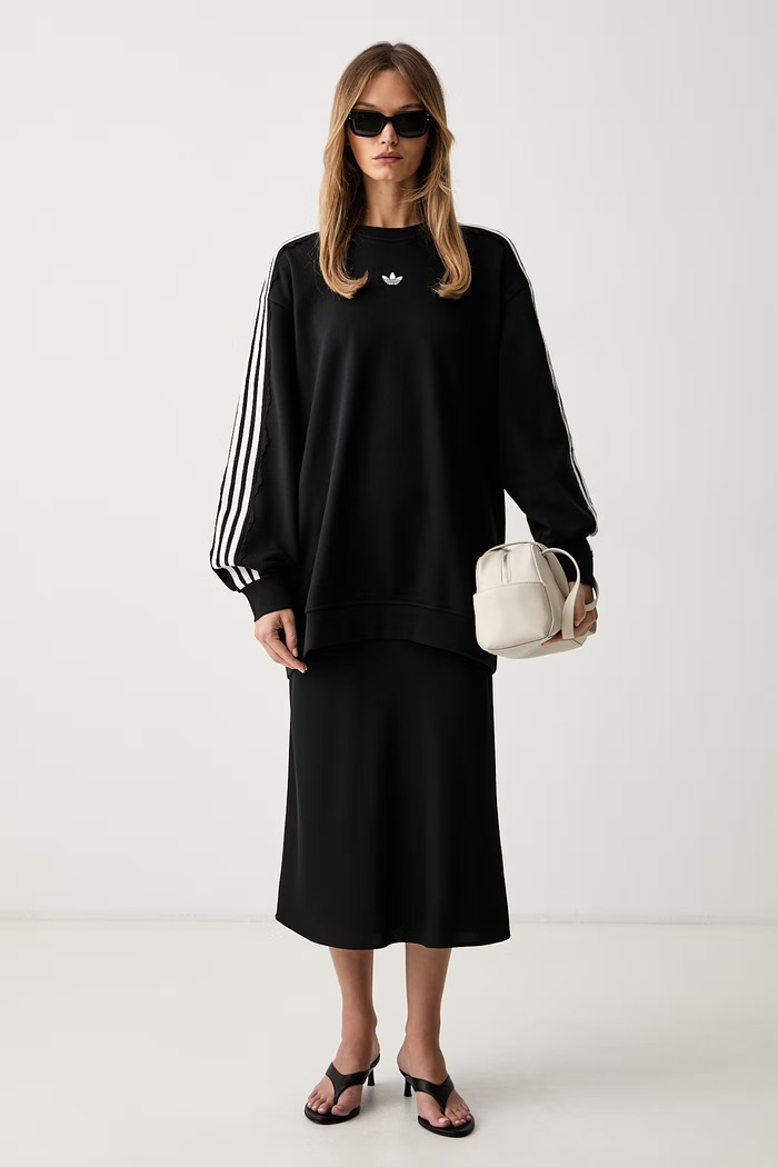 adidas Originals кофта жіноча бавовняна Lace Injection LG4251 чорний AW26