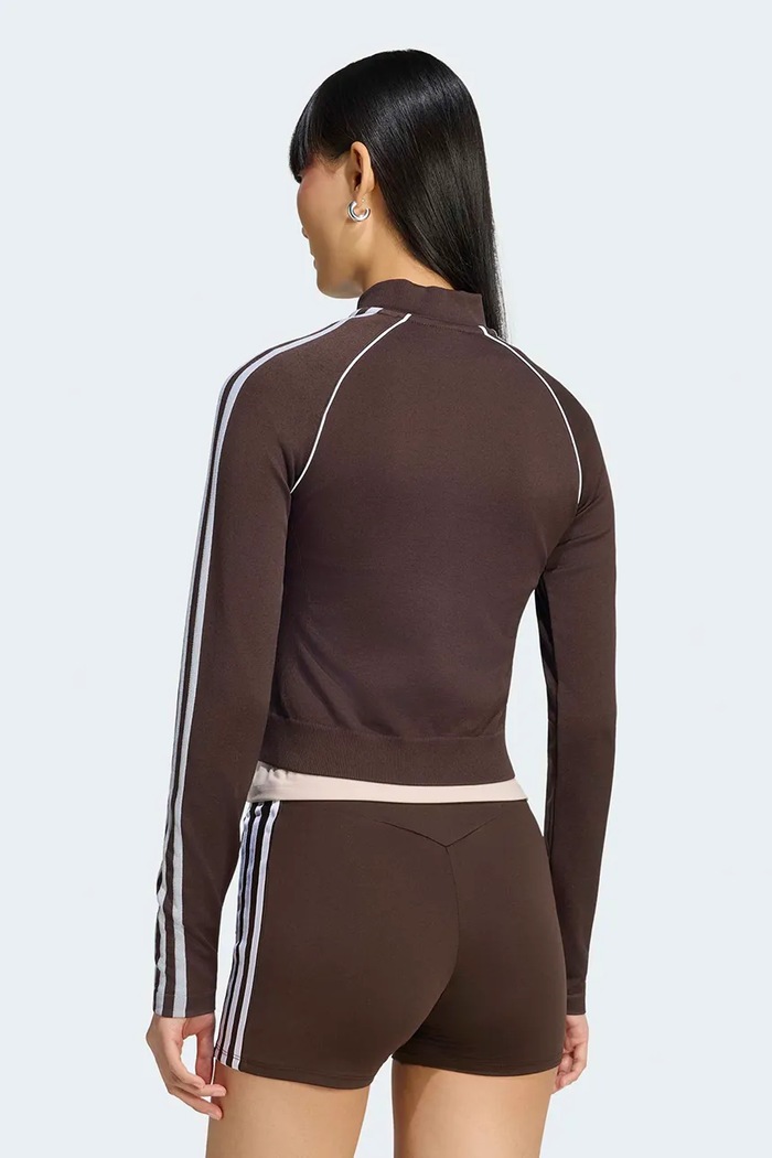 adidas Originals Bluza rozpinana damska Essentials Seamless KX8418 brązowy AW26