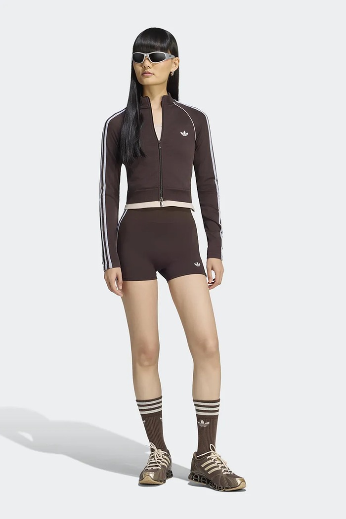 Odzież adidas Originals Bluza rozpinana damska Essentials Seamless KX8418 brązowy