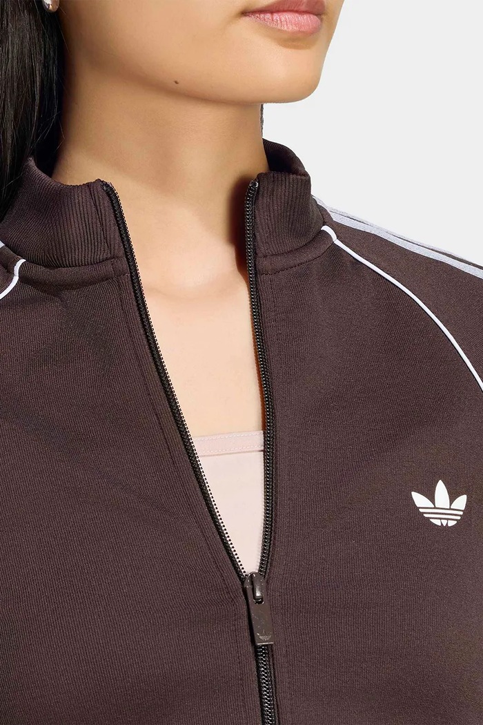 Bluza rozpinana damska Essentials Seamless adidas Originals KX8418 brązowy