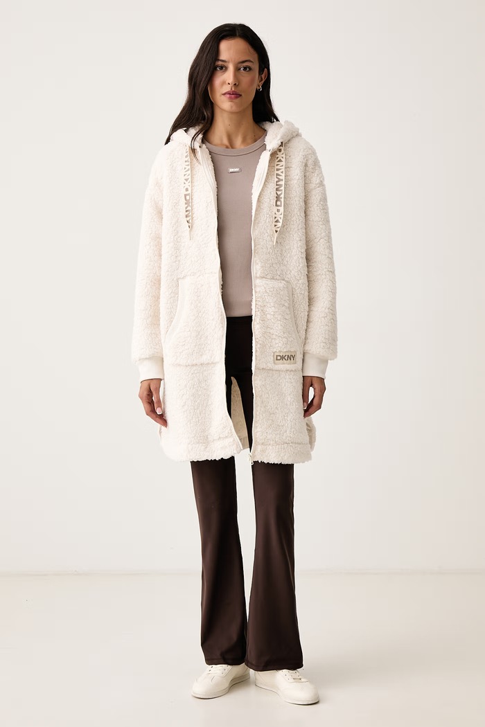 DKNY Bluza polarowa damska YI30127 beżowy AW26