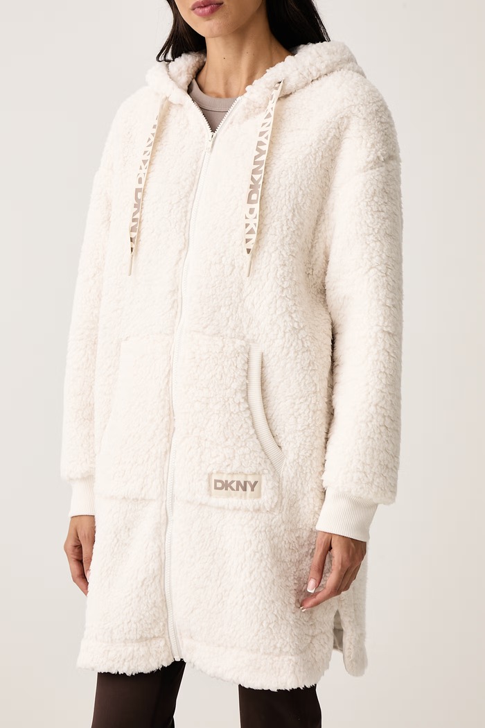 Bluza polarowa damska DKNY YI30127 beżowy