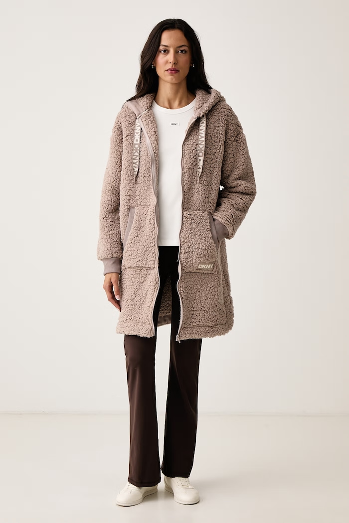 DKNY Bluza polarowa damska YI30127 beżowy AW26
