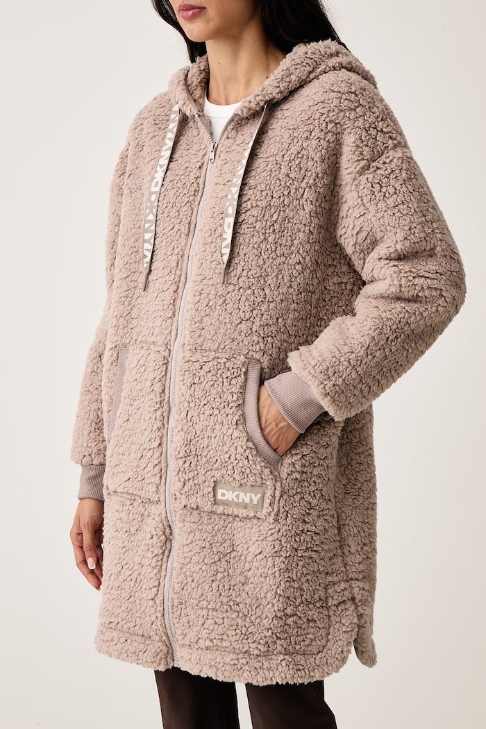 Bluza polarowa damska DKNY YI30127 beżowy