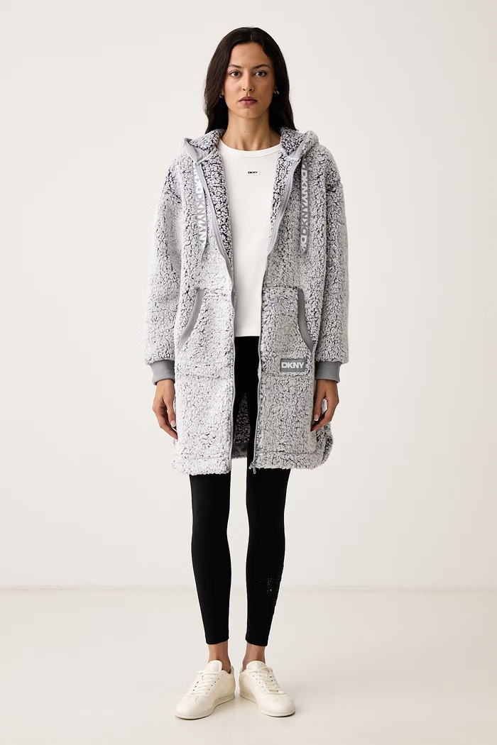 DKNY Bluza polarowa damska YI30127 szary AW26